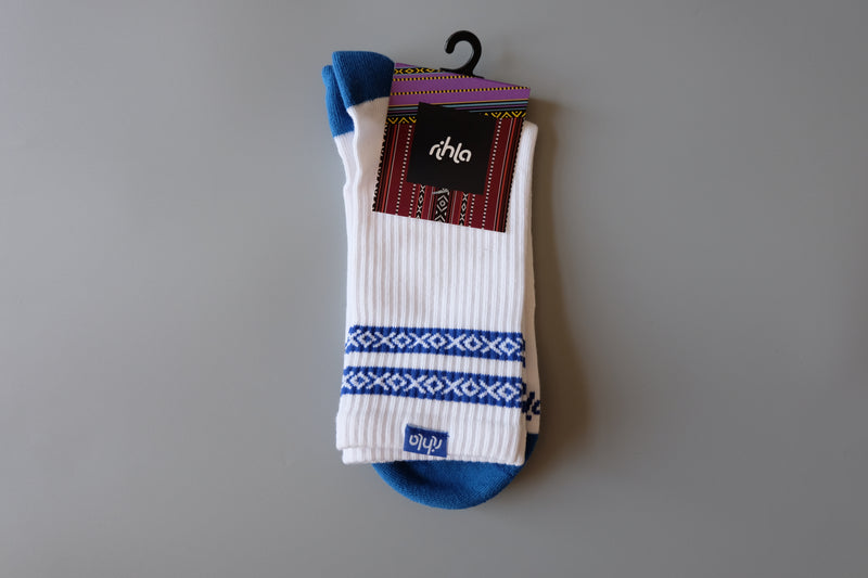 Rihla Running Sock - Blue Stripe